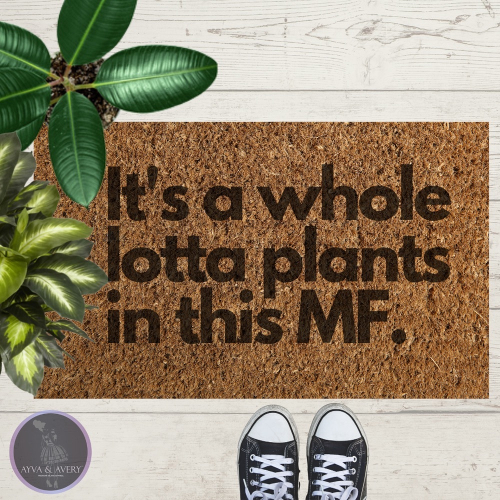 “Whole lotta plants” Coir Doormat